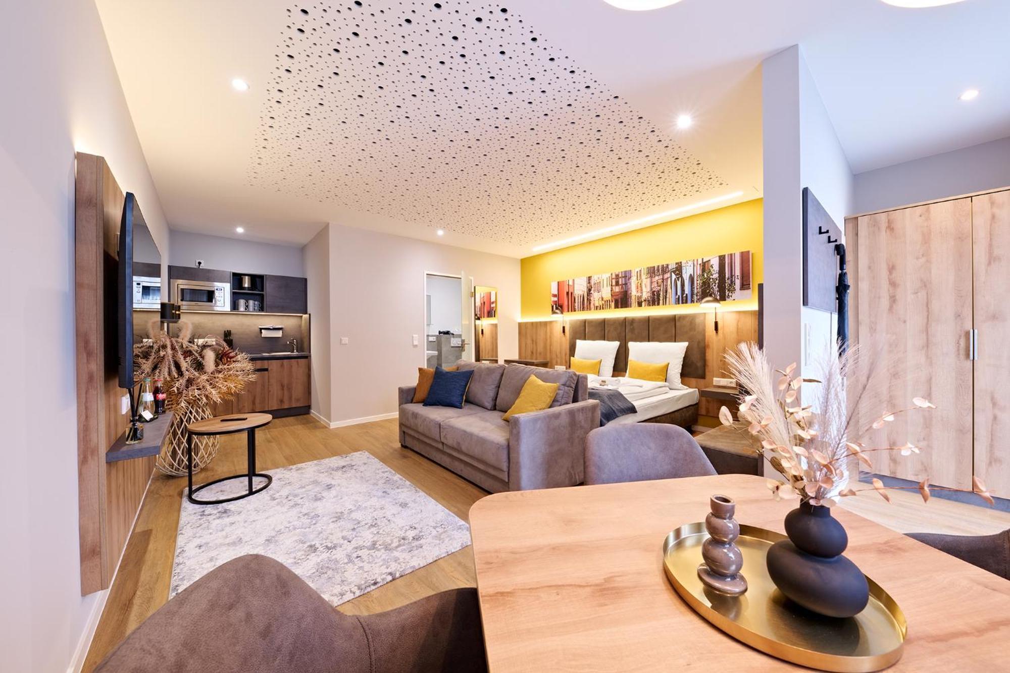 נירנברג Xzllenz Traum Studio-Apartment, Frei-Parken, U-Bahn, Kueche מראה חיצוני תמונה