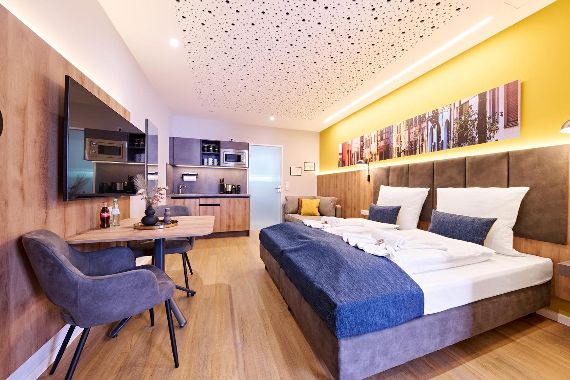 נירנברג Xzllenz Traum Studio-Apartment, Frei-Parken, U-Bahn, Kueche מראה חיצוני תמונה
