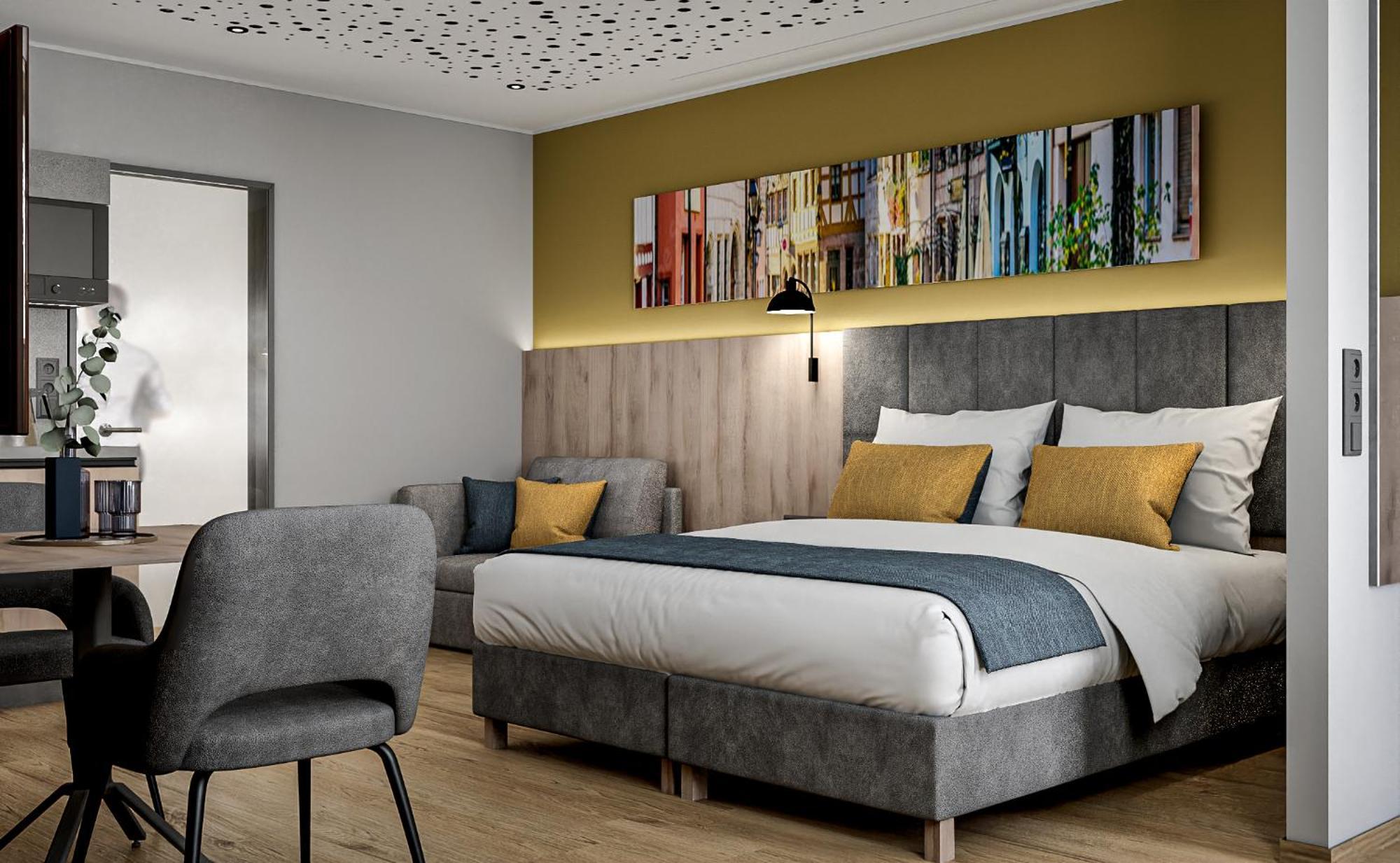 נירנברג Xzllenz Traum Studio-Apartment, Frei-Parken, U-Bahn, Kueche חדר תמונה